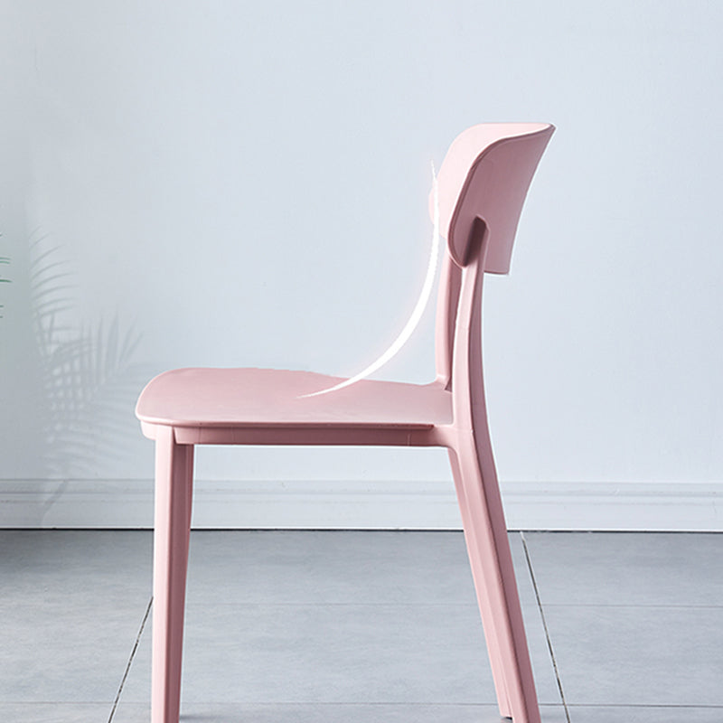 Scandinavian Home Plastic Side Chair Matte Finish Open Back Dining Chair (Set of 4) Clearhalo ' kitchen&dining_furn' 'Dining Chairs' 'Dining Tables & Seating' 'dining_chair' 'furn' 'furn_dining_chair' 'Furniture' 'furniture_dining_chair' 'Kitchen & Dining Furniture' 'kitchen' 4206056