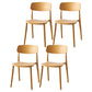 Scandinavian Home Plastic Side Chair Matte Finish Open Back Dining Chair (Set of 4) Yellow Clearhalo ' kitchen&dining_furn' 'Dining Chairs' 'Dining Tables & Seating' 'dining_chair' 'furn' 'furn_dining_chair' 'Furniture' 'furniture_dining_chair' 'Kitchen & Dining Furniture' 'kitchen' 4206057