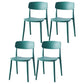 Scandinavian Home Plastic Side Chair Matte Finish Open Back Dining Chair (Set of 4) Blackish Green Clearhalo ' kitchen&dining_furn' 'Dining Chairs' 'Dining Tables & Seating' 'dining_chair' 'furn' 'furn_dining_chair' 'Furniture' 'furniture_dining_chair' 'Kitchen & Dining Furniture' 'kitchen' 4206059