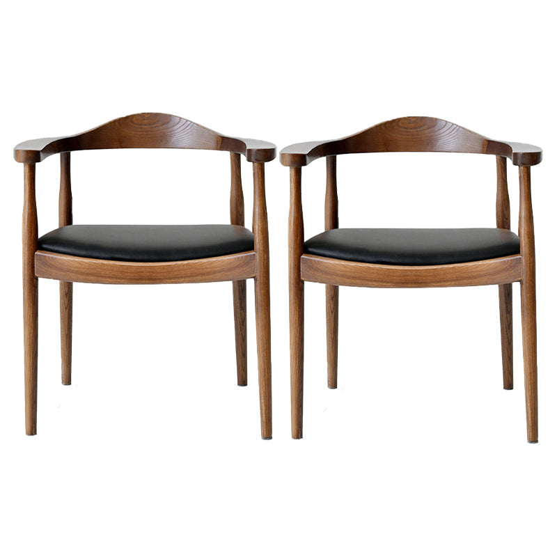 Traditional Style Ash Wood Chairs Kitchen Dining Open Back Arm Chairs Set Walnut 2 Piece Set Clearhalo ' kitchen&dining_furn' 'Dining Chairs' 'Dining Tables & Seating' 'dining_chair' 'furn' 'furn_dining_chair' 'Furniture' 'furniture_dining_chair' 'Kitchen & Dining Furniture' 'kitchen' 4206071