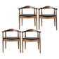 Traditional Style Ash Wood Chairs Kitchen Dining Open Back Arm Chairs Set Walnut 4 Piece Set Clearhalo ' kitchen&dining_furn' 'Dining Chairs' 'Dining Tables & Seating' 'dining_chair' 'furn' 'furn_dining_chair' 'Furniture' 'furniture_dining_chair' 'Kitchen & Dining Furniture' 'kitchen' 4206073