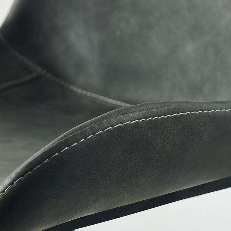 Modern Leather Side Chair Matte Finish Solid Back Dining Chair (Set of 2) Clearhalo ' kitchen&dining_furn' 'Dining Chairs' 'Dining Tables & Seating' 'dining_chair' 'furn' 'furn_dining_chair' 'Furniture' 'furniture_dining_chair' 'Kitchen & Dining Furniture' 'kitchen' 4206087