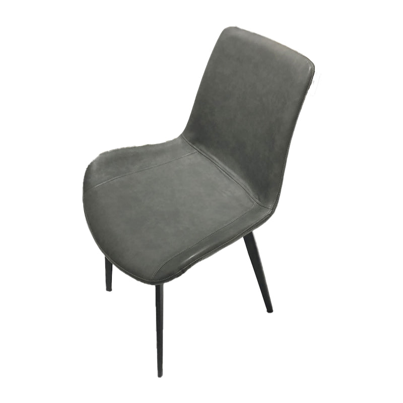 Contemporary Style Metal Chairs Kitchen Dining Room Solid Back Arm Chair Clearhalo ' kitchen&dining_furn' 'Dining Chairs' 'Dining Tables & Seating' 'dining_chair' 'furn' 'furn_dining_chair' 'Furniture' 'furniture_dining_chair' 'Kitchen & Dining Furniture' 'kitchen' 4206102