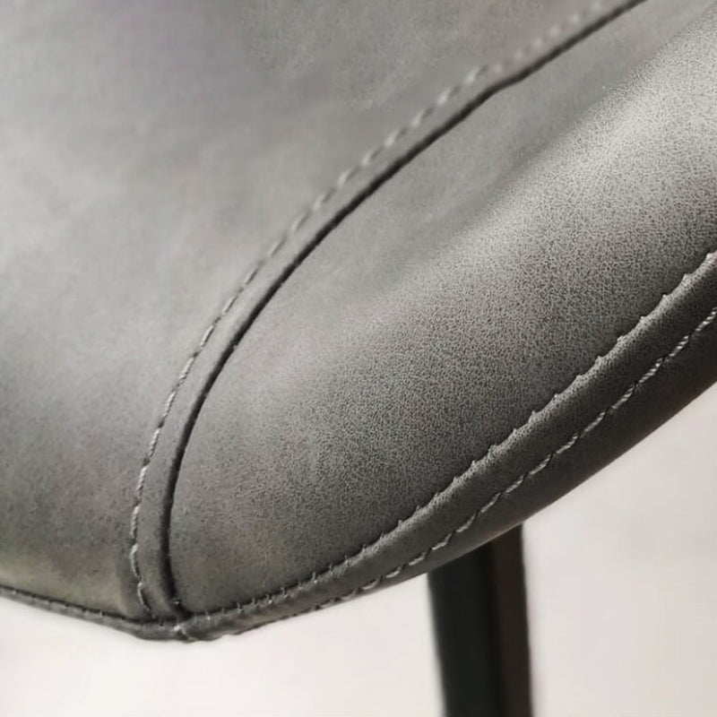 Contemporary Style Metal Chairs Kitchen Dining Room Solid Back Arm Chair Clearhalo ' kitchen&dining_furn' 'Dining Chairs' 'Dining Tables & Seating' 'dining_chair' 'furn' 'furn_dining_chair' 'Furniture' 'furniture_dining_chair' 'Kitchen & Dining Furniture' 'kitchen' 4206106