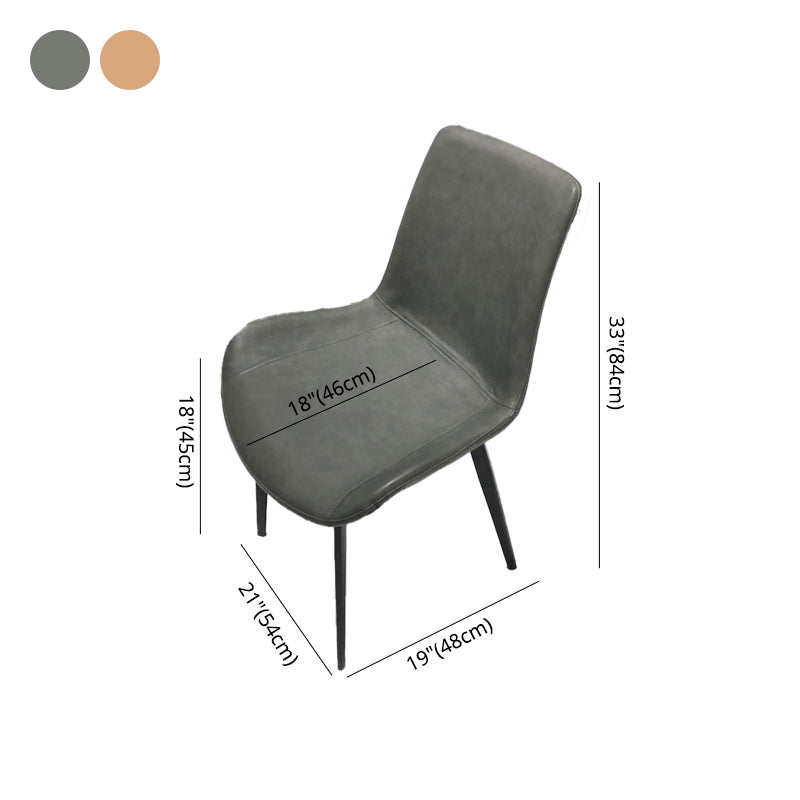 Contemporary Style Metal Chairs Kitchen Dining Room Solid Back Arm Chair Clearhalo ' kitchen&dining_furn' 'Dining Chairs' 'Dining Tables & Seating' 'dining_chair' 'furn' 'furn_dining_chair' 'Furniture' 'furniture_dining_chair' 'Kitchen & Dining Furniture' 'kitchen' 4206107