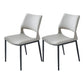 Modern Leather Restaurant Side Chair Matte Finish Open Back Dining Chair (Set of 2) Grey Clearhalo ' kitchen&dining_furn' 'Dining Chairs' 'Dining Tables & Seating' 'dining_chair' 'furn' 'furn_dining_chair' 'Furniture' 'furniture_dining_chair' 'Kitchen & Dining Furniture' 'kitchen' 4206109