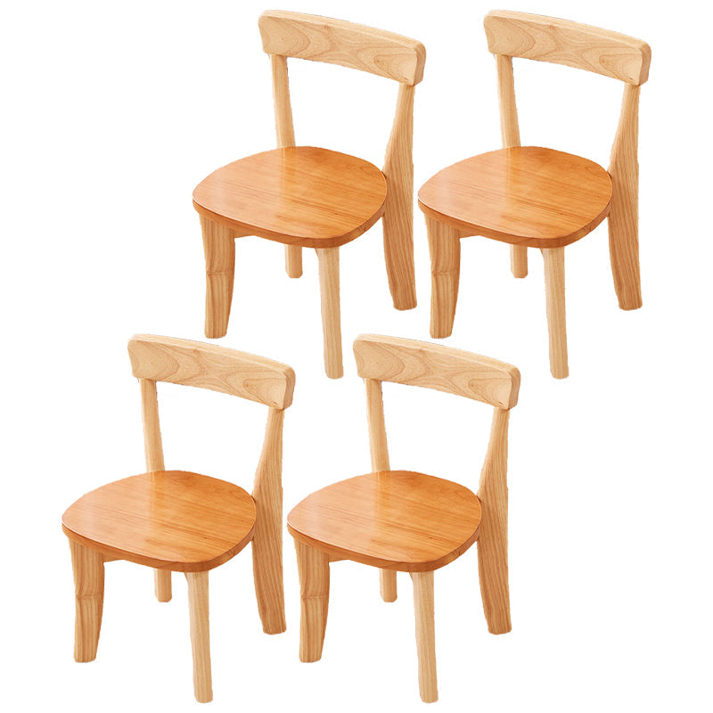 Traditional Style Rubberwood Chair Dining Room Open Back Side Chairs Set Brown 4 Piece Set Clearhalo ' kitchen&dining_furn' 'Dining Chairs' 'Dining Tables & Seating' 'dining_chair' 'furn' 'furn_dining_chair' 'Furniture' 'furniture_dining_chair' 'Kitchen & Dining Furniture' 'kitchen' 4206136