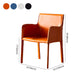Leather Dining Armchair Upholstered Arm Single Chair with Metal Legs Clearhalo ' kitchen&dining_furn' 'Dining Chairs' 'Dining Tables & Seating' 'dining_chair' 'furn' 'furn_dining_chair' 'Furniture' 'furniture_dining_chair' 'Kitchen & Dining Furniture' 'kitchen' 4206151