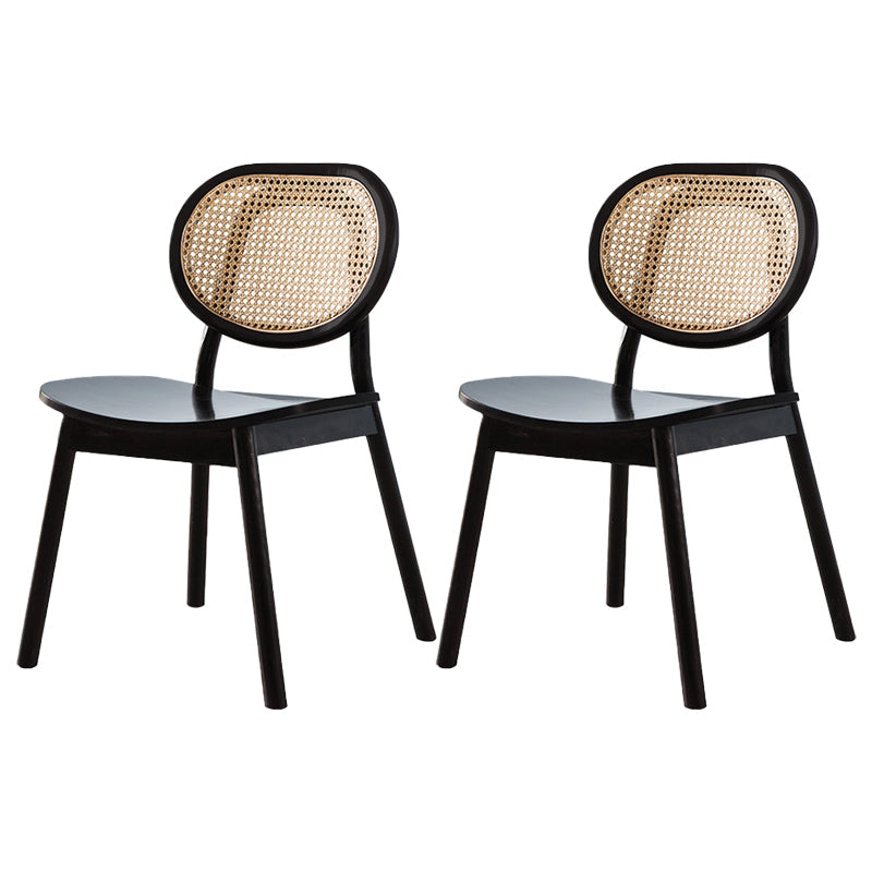 Traditional Style Oak Wood Chairs Kitchen Dining Room Open Back Side Chair Black 2 Piece Set Clearhalo ' kitchen&dining_furn' 'Dining Chairs' 'Dining Tables & Seating' 'dining_chair' 'furn' 'furn_dining_chair' 'Furniture' 'furniture_dining_chair' 'Kitchen & Dining Furniture' 'kitchen' 4206154