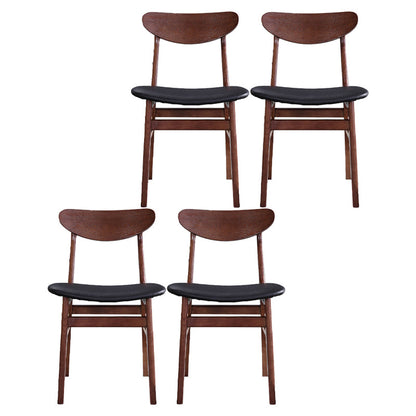 Modern Design Open Back Dining Side Chairs Wood Side Dining Chairs (Set of 2) Walnut Clearhalo ' kitchen&dining_furn' 'Dining Chairs' 'Dining Tables & Seating' 'dining_chair' 'furn' 'furn_dining_chair' 'Furniture' 'furniture_dining_chair' 'Kitchen & Dining Furniture' 'kitchen' 4206169