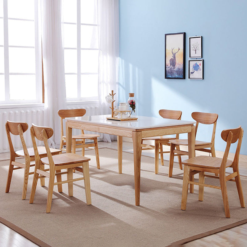 Modern Design Open Back Dining Side Chairs Wood Side Dining Chairs (Set of 2) Clearhalo ' kitchen&dining_furn' 'Dining Chairs' 'Dining Tables & Seating' 'dining_chair' 'furn' 'furn_dining_chair' 'Furniture' 'furniture_dining_chair' 'Kitchen & Dining Furniture' 'kitchen' 4206171