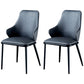 Modern Design Arm Solid Back Dining Chairs Leather Dining Chairs for Home Use Dark Gray 2 Piece Set Clearhalo ' kitchen&dining_furn' 'Dining Chairs' 'Dining Tables & Seating' 'dining_chair' 'furn' 'furn_dining_chair' 'Furniture' 'furniture_dining_chair' 'Kitchen & Dining Furniture' 'kitchen' 4206183