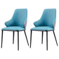 Modern Design Arm Solid Back Dining Chairs Leather Dining Chairs for Home Use Blue 2 Piece Set Clearhalo ' kitchen&dining_furn' 'Dining Chairs' 'Dining Tables & Seating' 'dining_chair' 'furn' 'furn_dining_chair' 'Furniture' 'furniture_dining_chair' 'Kitchen & Dining Furniture' 'kitchen' 4206186
