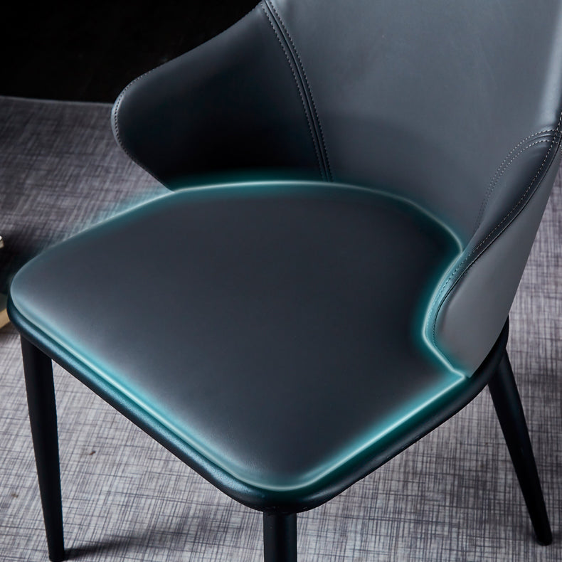 Modern Design Arm Solid Back Dining Chairs Leather Dining Chairs for Home Use Clearhalo ' kitchen&dining_furn' 'Dining Chairs' 'Dining Tables & Seating' 'dining_chair' 'furn' 'furn_dining_chair' 'Furniture' 'furniture_dining_chair' 'Kitchen & Dining Furniture' 'kitchen' 4206191