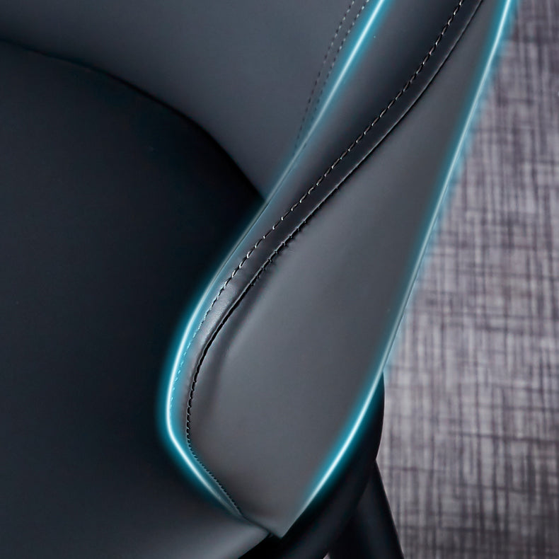 Modern Design Arm Solid Back Dining Chairs Leather Dining Chairs for Home Use Clearhalo ' kitchen&dining_furn' 'Dining Chairs' 'Dining Tables & Seating' 'dining_chair' 'furn' 'furn_dining_chair' 'Furniture' 'furniture_dining_chair' 'Kitchen & Dining Furniture' 'kitchen' 4206192