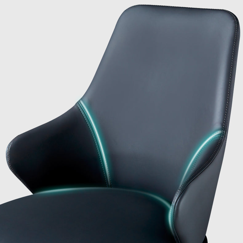 Modern Design Arm Solid Back Dining Chairs Leather Dining Chairs for Home Use Clearhalo ' kitchen&dining_furn' 'Dining Chairs' 'Dining Tables & Seating' 'dining_chair' 'furn' 'furn_dining_chair' 'Furniture' 'furniture_dining_chair' 'Kitchen & Dining Furniture' 'kitchen' 4206193