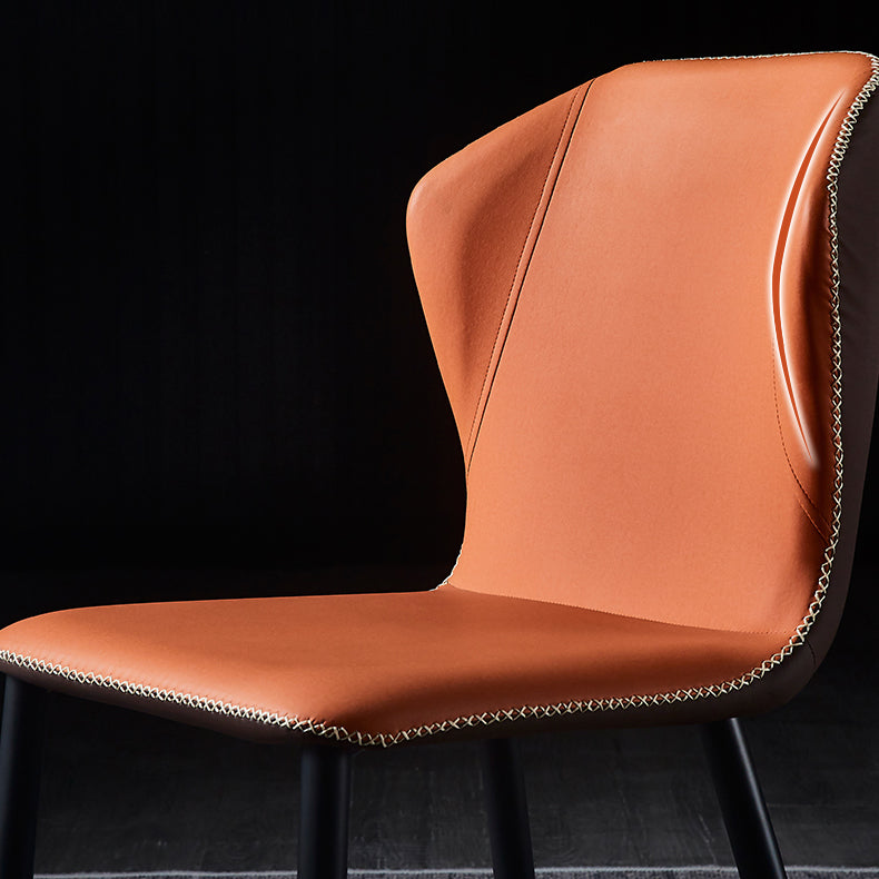 Modern Design Wingback Dining Side Chairs Armless Leather Chair for Home Clearhalo ' kitchen&dining_furn' 'Dining Chairs' 'Dining Tables & Seating' 'dining_chair' 'furn' 'furn_dining_chair' 'Furniture' 'furniture_dining_chair' 'Kitchen & Dining Furniture' 'kitchen' 4206210