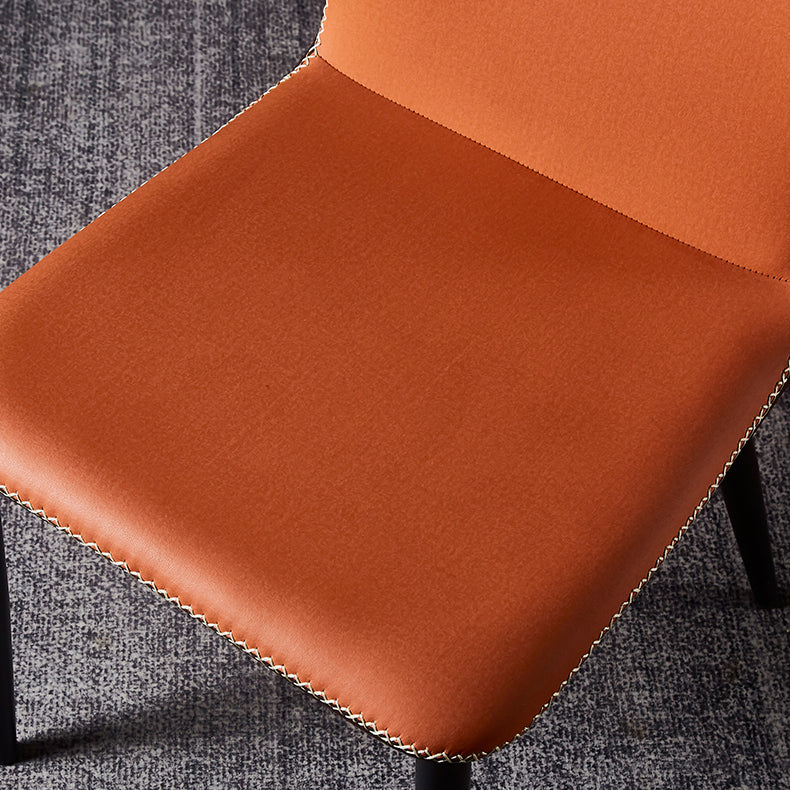 Modern Design Wingback Dining Side Chairs Armless Leather Chair for Home Clearhalo ' kitchen&dining_furn' 'Dining Chairs' 'Dining Tables & Seating' 'dining_chair' 'furn' 'furn_dining_chair' 'Furniture' 'furniture_dining_chair' 'Kitchen & Dining Furniture' 'kitchen' 4206212