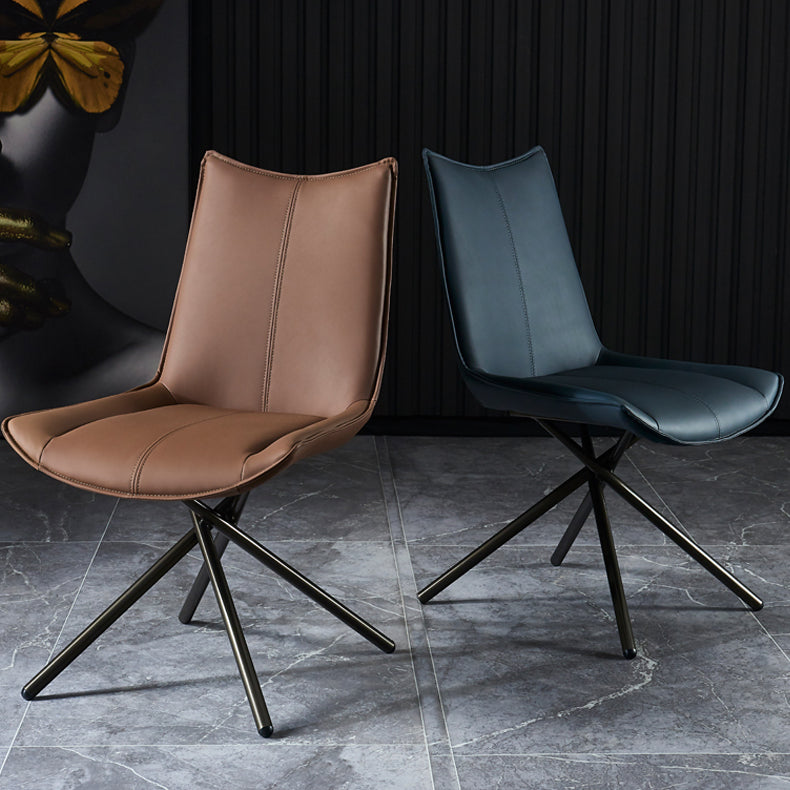 Industrial Style Solid Back Dining Side Chairs Leather Dining Chairs for Kitchen Clearhalo ' kitchen&dining_furn' 'Dining Chairs' 'Dining Tables & Seating' 'dining_chair' 'furn' 'furn_dining_chair' 'Furniture' 'furniture_dining_chair' 'Kitchen & Dining Furniture' 'kitchen' 4206230