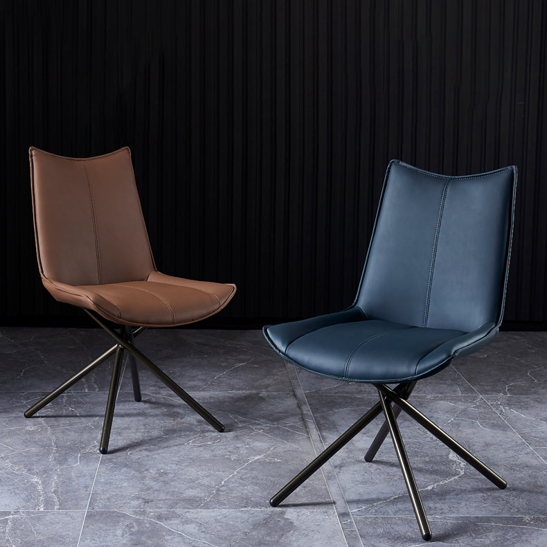 Industrial Style Solid Back Dining Side Chairs Leather Dining Chairs for Kitchen Clearhalo ' kitchen&dining_furn' 'Dining Chairs' 'Dining Tables & Seating' 'dining_chair' 'furn' 'furn_dining_chair' 'Furniture' 'furniture_dining_chair' 'Kitchen & Dining Furniture' 'kitchen' 4206231