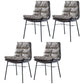 Modern Design Leather Dining Side Chair Upholstered Solid Back Armless Chairs Grey 4 Piece Set Clearhalo ' kitchen&dining_furn' 'Dining Chairs' 'Dining Tables & Seating' 'dining_chair' 'furn' 'furn_dining_chair' 'Furniture' 'furniture_dining_chair' 'Kitchen & Dining Furniture' 'kitchen' 4206237