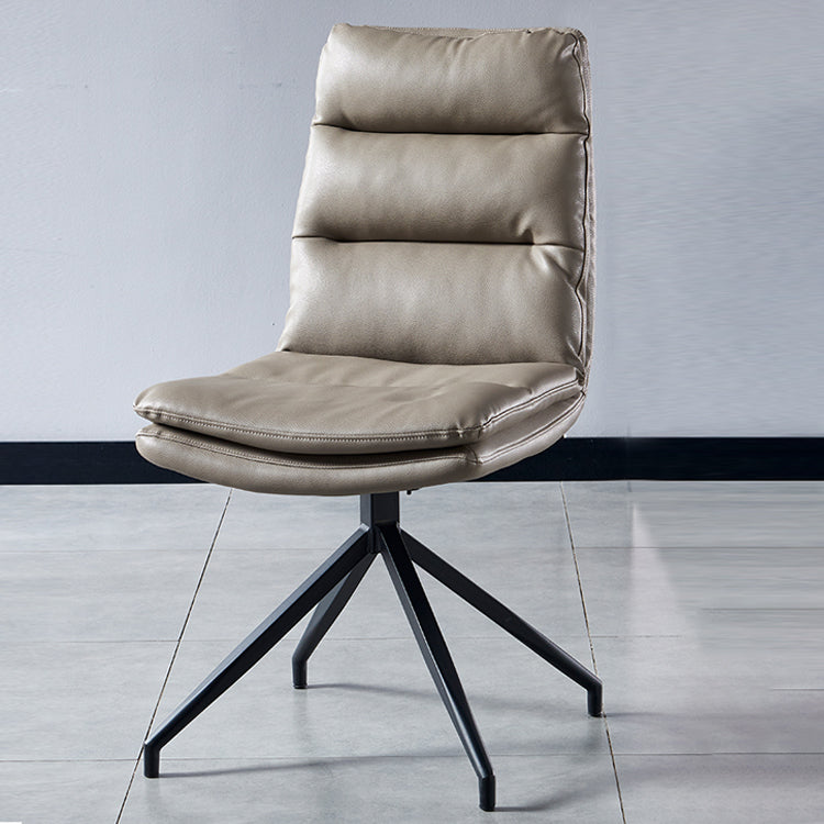 Contemporary Style Leather Dining Side Chairs Solid Back Chair for Kitchen Clearhalo ' kitchen&dining_furn' 'Dining Chairs' 'Dining Tables & Seating' 'dining_chair' 'furn' 'furn_dining_chair' 'Furniture' 'furniture_dining_chair' 'Kitchen & Dining Furniture' 'kitchen' 4206257