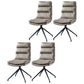 Contemporary Style Leather Dining Side Chairs Solid Back Chair for Kitchen Light Gray 4 Piece Set Clearhalo ' kitchen&dining_furn' 'Dining Chairs' 'Dining Tables & Seating' 'dining_chair' 'furn' 'furn_dining_chair' 'Furniture' 'furniture_dining_chair' 'Kitchen & Dining Furniture' 'kitchen' 4206268