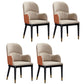 Contemporary Design Leather Dining Side Chair Solid Back Arm Chair for Home Use Gray-White 4 Piece Set Clearhalo ' kitchen&dining_furn' 'Dining Chairs' 'Dining Tables & Seating' 'dining_chair' 'furn' 'furn_dining_chair' 'Furniture' 'furniture_dining_chair' 'Kitchen & Dining Furniture' 'kitchen' 4206309