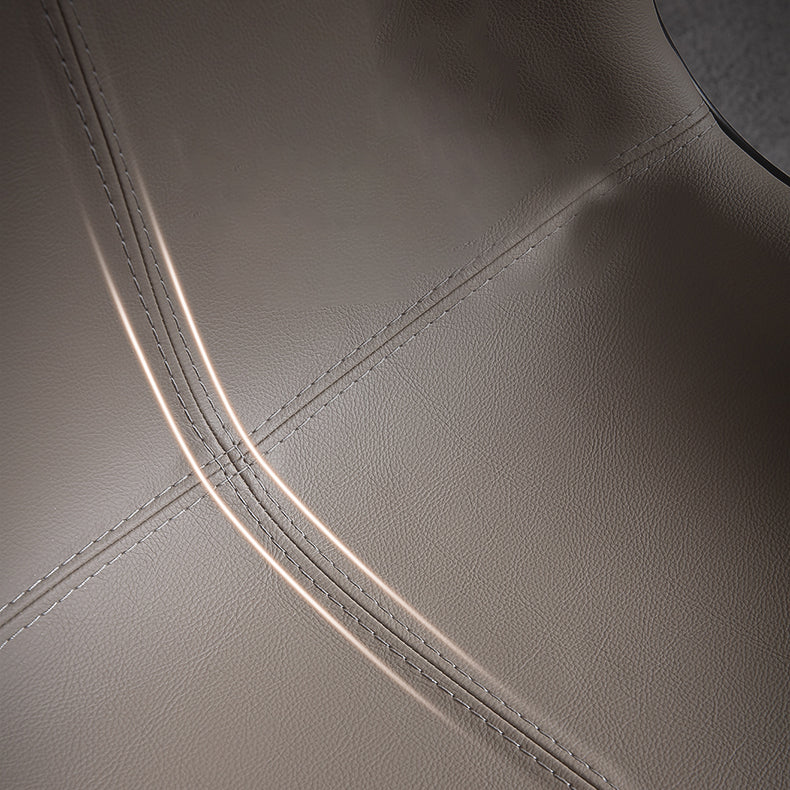 Contemporary Design Leather Dining Side Chair Arm Solid Back Chair for Kitchen Clearhalo ' kitchen&dining_furn' 'Dining Chairs' 'Dining Tables & Seating' 'dining_chair' 'furn' 'furn_dining_chair' 'Furniture' 'furniture_dining_chair' 'Kitchen & Dining Furniture' 'kitchen' 4206325