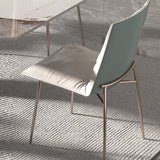 Modern Leather Dining Side Chair Luxury Solid Back Armless Chair for Kitchen Clearhalo ' kitchen&dining_furn' 'Dining Chairs' 'Dining Tables & Seating' 'dining_chair' 'furn' 'furn_dining_chair' 'Furniture' 'furniture_dining_chair' 'Kitchen & Dining Furniture' 'kitchen' 4206333