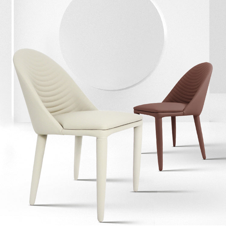 Modern PU Leather Dining Chair Armless Metal Dining Room Chairs for Home Use Clearhalo ' kitchen&dining_furn' 'Dining Chairs' 'Dining Tables & Seating' 'dining_chair' 'furn' 'furn_dining_chair' 'Furniture' 'furniture_dining_chair' 'Kitchen & Dining Furniture' 'kitchen' 4206340