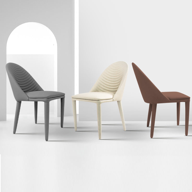 Modern PU Leather Dining Chair Armless Metal Dining Room Chairs for Home Use Clearhalo ' kitchen&dining_furn' 'Dining Chairs' 'Dining Tables & Seating' 'dining_chair' 'furn' 'furn_dining_chair' 'Furniture' 'furniture_dining_chair' 'Kitchen & Dining Furniture' 'kitchen' 4206343