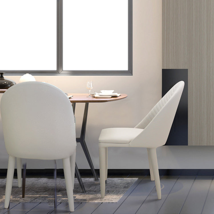 Modern PU Leather Dining Chair Armless Metal Dining Room Chairs for Home Use Clearhalo ' kitchen&dining_furn' 'Dining Chairs' 'Dining Tables & Seating' 'dining_chair' 'furn' 'furn_dining_chair' 'Furniture' 'furniture_dining_chair' 'Kitchen & Dining Furniture' 'kitchen' 4206346