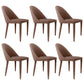 Modern PU Leather Dining Chair Armless Metal Dining Room Chairs for Home Use Dark Coffee 6 Piece Set Clearhalo ' kitchen&dining_furn' 'Dining Chairs' 'Dining Tables & Seating' 'dining_chair' 'furn' 'furn_dining_chair' 'Furniture' 'furniture_dining_chair' 'Kitchen & Dining Furniture' 'kitchen' 4206350