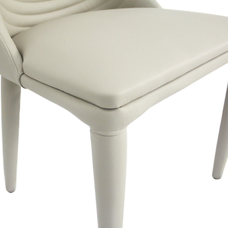 Modern PU Leather Dining Chair Armless Metal Dining Room Chairs for Home Use Clearhalo ' kitchen&dining_furn' 'Dining Chairs' 'Dining Tables & Seating' 'dining_chair' 'furn' 'furn_dining_chair' 'Furniture' 'furniture_dining_chair' 'Kitchen & Dining Furniture' 'kitchen' 4206351