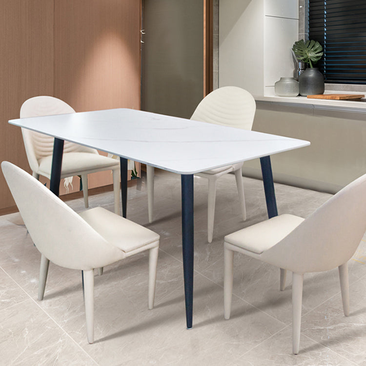 Modern PU Leather Dining Chair Armless Metal Dining Room Chairs for Home Use Clearhalo ' kitchen&dining_furn' 'Dining Chairs' 'Dining Tables & Seating' 'dining_chair' 'furn' 'furn_dining_chair' 'Furniture' 'furniture_dining_chair' 'Kitchen & Dining Furniture' 'kitchen' 4206355