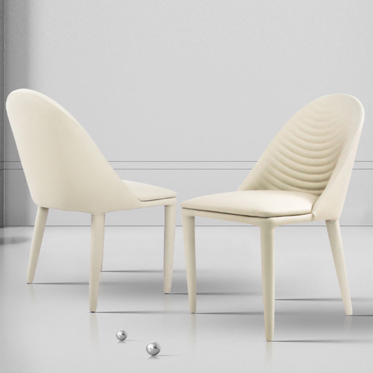 Modern PU Leather Dining Chair Armless Metal Dining Room Chairs for Home Use Clearhalo ' kitchen&dining_furn' 'Dining Chairs' 'Dining Tables & Seating' 'dining_chair' 'furn' 'furn_dining_chair' 'Furniture' 'furniture_dining_chair' 'Kitchen & Dining Furniture' 'kitchen' 4206357