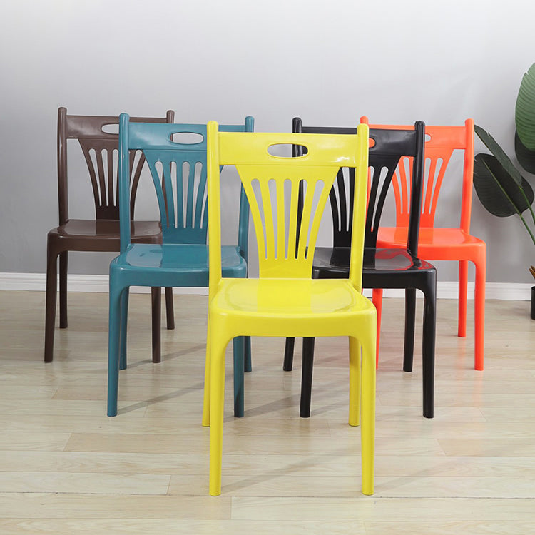 Modern Style Plastic Dining Chair Dining Stackable Armless Side Chair for Kitchen (Set of 4) Clearhalo ' kitchen&dining_furn' 'Dining Chairs' 'Dining Tables & Seating' 'dining_chair' 'furn' 'furn_dining_chair' 'Furniture' 'furniture_dining_chair' 'Kitchen & Dining Furniture' 'kitchen' 4206359