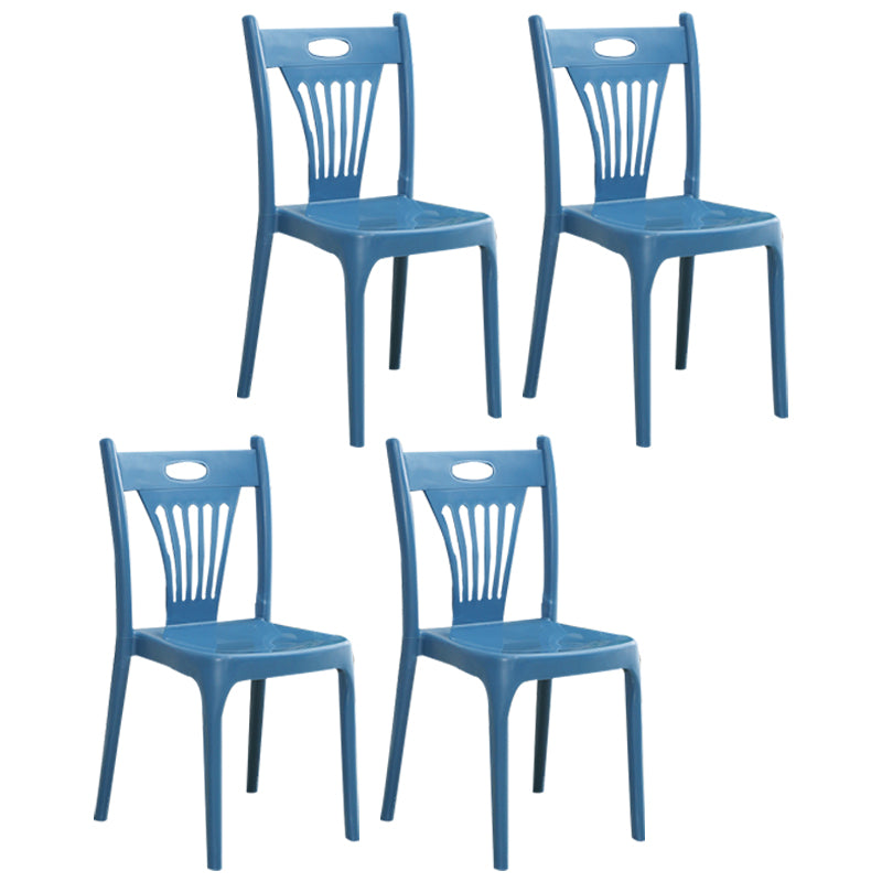 Modern Style Plastic Dining Chair Dining Stackable Armless Side Chair for Kitchen (Set of 4) Peacock Blue Clearhalo ' kitchen&dining_furn' 'Dining Chairs' 'Dining Tables & Seating' 'dining_chair' 'furn' 'furn_dining_chair' 'Furniture' 'furniture_dining_chair' 'Kitchen & Dining Furniture' 'kitchen' 4206365