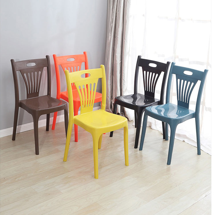 Modern Style Plastic Dining Chair Dining Stackable Armless Side Chair for Kitchen (Set of 4) Clearhalo ' kitchen&dining_furn' 'Dining Chairs' 'Dining Tables & Seating' 'dining_chair' 'furn' 'furn_dining_chair' 'Furniture' 'furniture_dining_chair' 'Kitchen & Dining Furniture' 'kitchen' 4206366