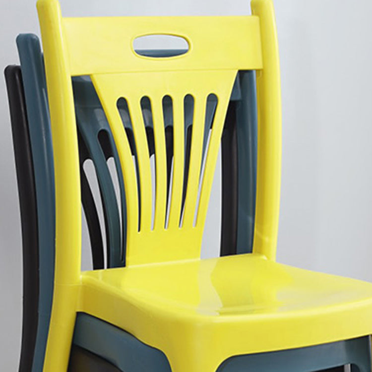 Modern Style Plastic Dining Chair Dining Stackable Armless Side Chair for Kitchen (Set of 4) Clearhalo ' kitchen&dining_furn' 'Dining Chairs' 'Dining Tables & Seating' 'dining_chair' 'furn' 'furn_dining_chair' 'Furniture' 'furniture_dining_chair' 'Kitchen & Dining Furniture' 'kitchen' 4206372
