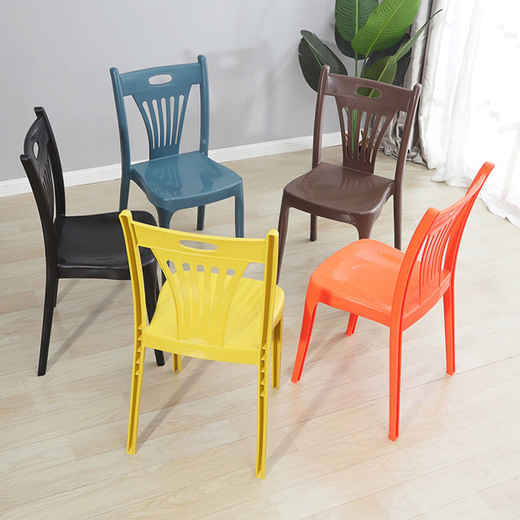 Modern Style Plastic Dining Chair Dining Stackable Armless Side Chair for Kitchen (Set of 4) Clearhalo ' kitchen&dining_furn' 'Dining Chairs' 'Dining Tables & Seating' 'dining_chair' 'furn' 'furn_dining_chair' 'Furniture' 'furniture_dining_chair' 'Kitchen & Dining Furniture' 'kitchen' 4206373