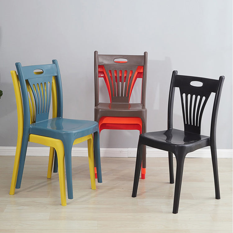 Modern Style Plastic Dining Chair Dining Stackable Armless Side Chair for Kitchen (Set of 4) Clearhalo ' kitchen&dining_furn' 'Dining Chairs' 'Dining Tables & Seating' 'dining_chair' 'furn' 'furn_dining_chair' 'Furniture' 'furniture_dining_chair' 'Kitchen & Dining Furniture' 'kitchen' 4206374