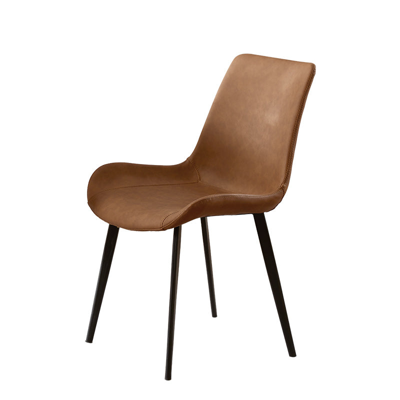 Industrial Metal Dining Room Chairs Armless PU Leather Dining Chairs for Home Use Clearhalo ' kitchen&dining_furn' 'Dining Chairs' 'Dining Tables & Seating' 'dining_chair' 'furn' 'furn_dining_chair' 'Furniture' 'furniture_dining_chair' 'Kitchen & Dining Furniture' 'kitchen' 4206422