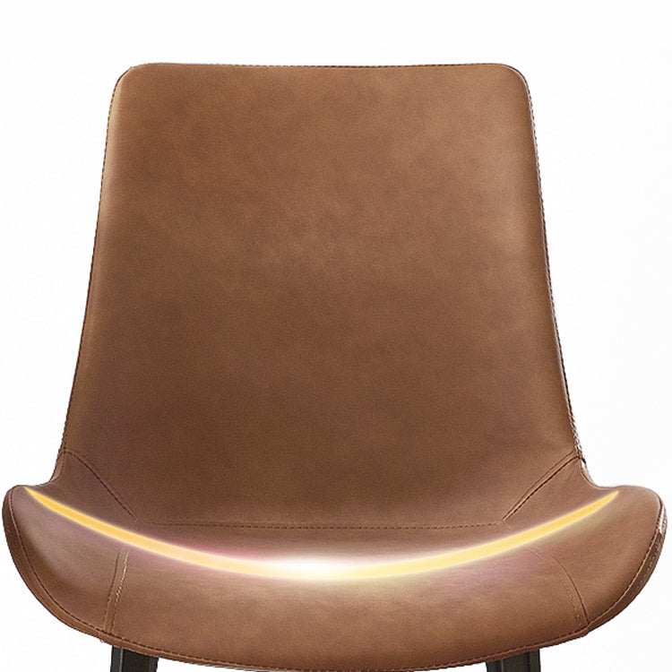 Industrial Metal Dining Room Chairs Armless PU Leather Dining Chairs for Home Use Clearhalo ' kitchen&dining_furn' 'Dining Chairs' 'Dining Tables & Seating' 'dining_chair' 'furn' 'furn_dining_chair' 'Furniture' 'furniture_dining_chair' 'Kitchen & Dining Furniture' 'kitchen' 4206424