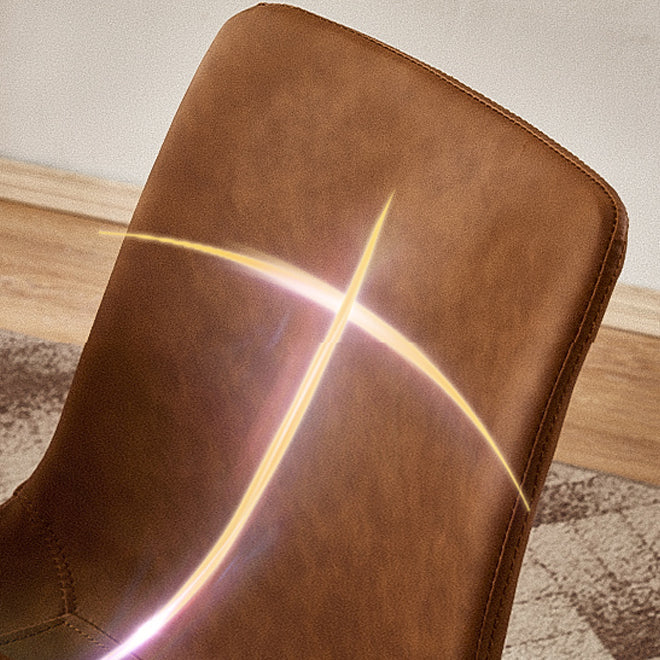 Industrial Metal Dining Room Chairs Armless PU Leather Dining Chairs for Home Use Clearhalo ' kitchen&dining_furn' 'Dining Chairs' 'Dining Tables & Seating' 'dining_chair' 'furn' 'furn_dining_chair' 'Furniture' 'furniture_dining_chair' 'Kitchen & Dining Furniture' 'kitchen' 4206425