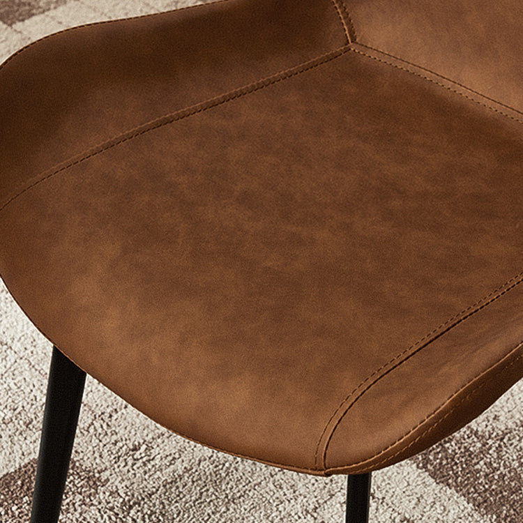 Industrial Metal Dining Room Chairs Armless PU Leather Dining Chairs for Home Use Clearhalo ' kitchen&dining_furn' 'Dining Chairs' 'Dining Tables & Seating' 'dining_chair' 'furn' 'furn_dining_chair' 'Furniture' 'furniture_dining_chair' 'Kitchen & Dining Furniture' 'kitchen' 4206427