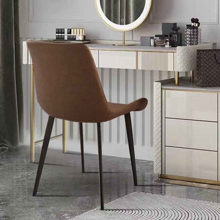 Industrial Metal Dining Room Chairs Armless PU Leather Dining Chairs for Home Use Clearhalo ' kitchen&dining_furn' 'Dining Chairs' 'Dining Tables & Seating' 'dining_chair' 'furn' 'furn_dining_chair' 'Furniture' 'furniture_dining_chair' 'Kitchen & Dining Furniture' 'kitchen' 4206430