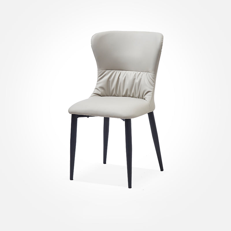 Industrial Metal Dining Room Chairs Armless Faux Leather Dining Chairs for Home Use White 1 Piece Clearhalo ' kitchen&dining_furn' 'Dining Chairs' 'Dining Tables & Seating' 'dining_chair' 'furn' 'furn_dining_chair' 'Furniture' 'furniture_dining_chair' 'Kitchen & Dining Furniture' 'kitchen' 4206439