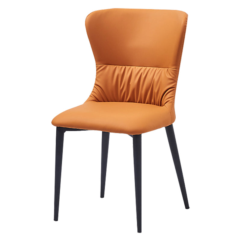 Industrial Metal Dining Room Chairs Armless Faux Leather Dining Chairs for Home Use Clearhalo ' kitchen&dining_furn' 'Dining Chairs' 'Dining Tables & Seating' 'dining_chair' 'furn' 'furn_dining_chair' 'Furniture' 'furniture_dining_chair' 'Kitchen & Dining Furniture' 'kitchen' 4206441